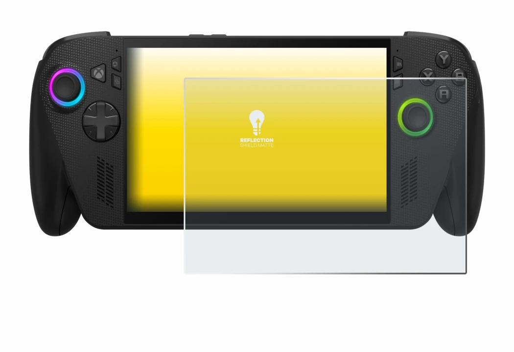 Image of the device ASUS ROG Ally X 2025 with a wide variety of screen protectors.