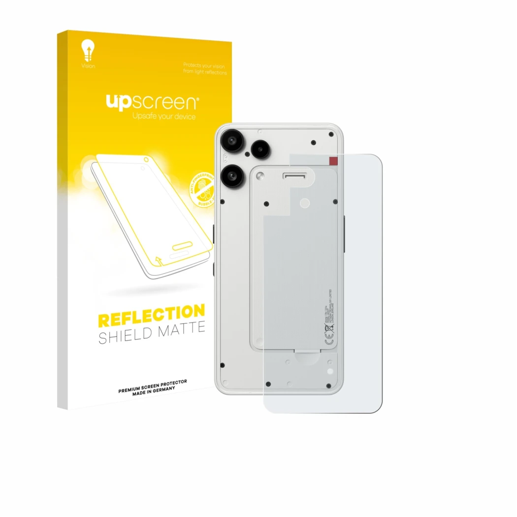Front side of a product packaging with the brand logo upscreen. Next to it is the device Nothing Phone (3a) Lite (Back) shown 