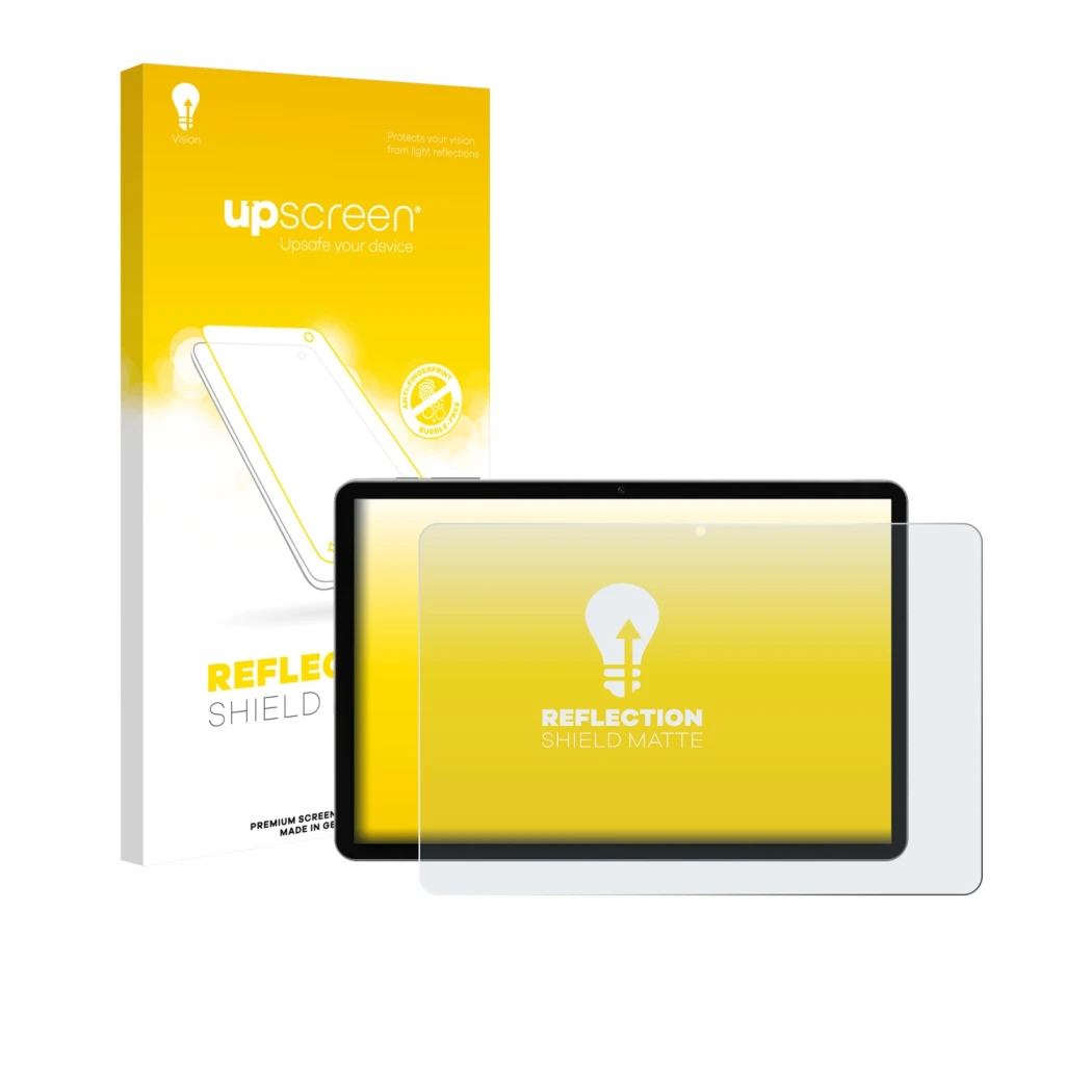 Front side of a product packaging with the brand logo upscreen. Next to it is the device Pritom M10 TAB 10 PLUS 10.1