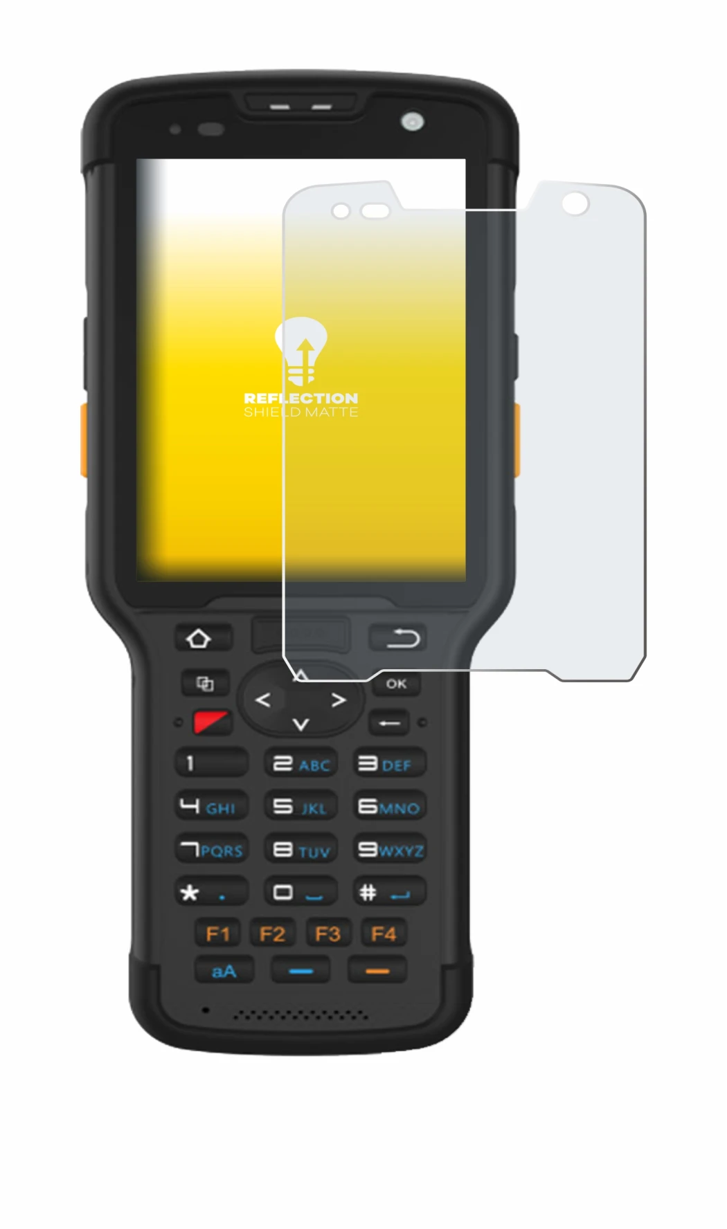 Image of the device Newland Speedata SD35 Leo with a wide variety of screen protectors.