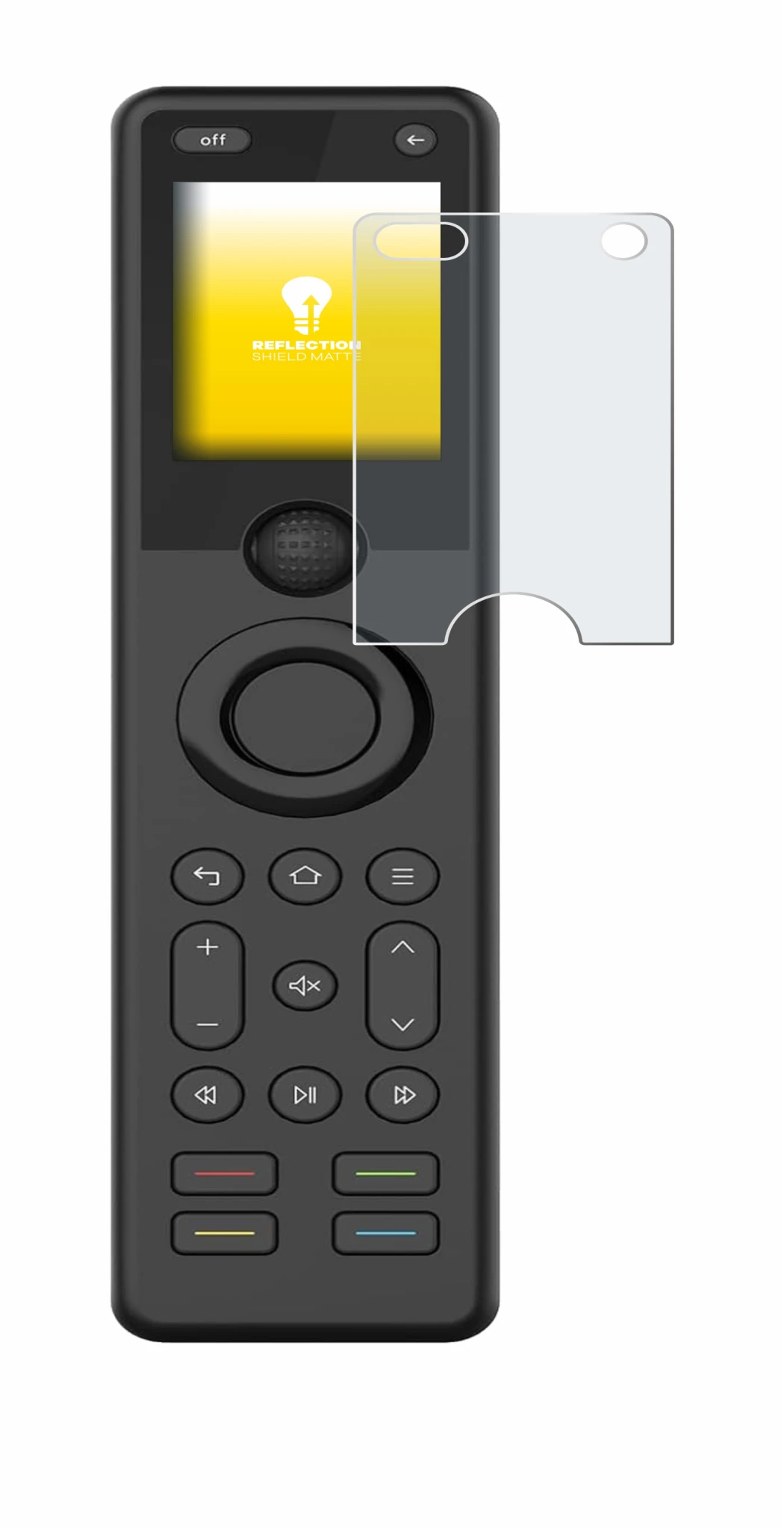 Image of the device Sofabaton X1S with a wide variety of screen protectors.