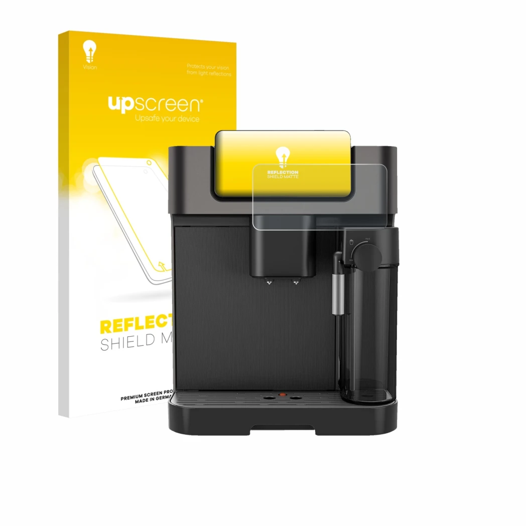 Front side of a product packaging with the brand logo upscreen. Next to it is the device Grundig KVA 7230 shown with the corre