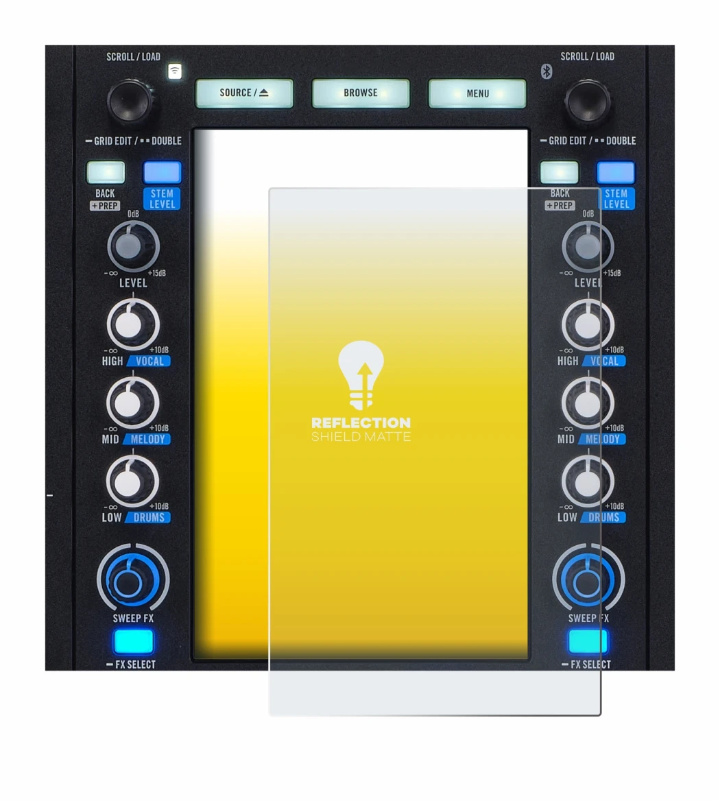 Image of the device Rane System One with a wide variety of screen protectors.