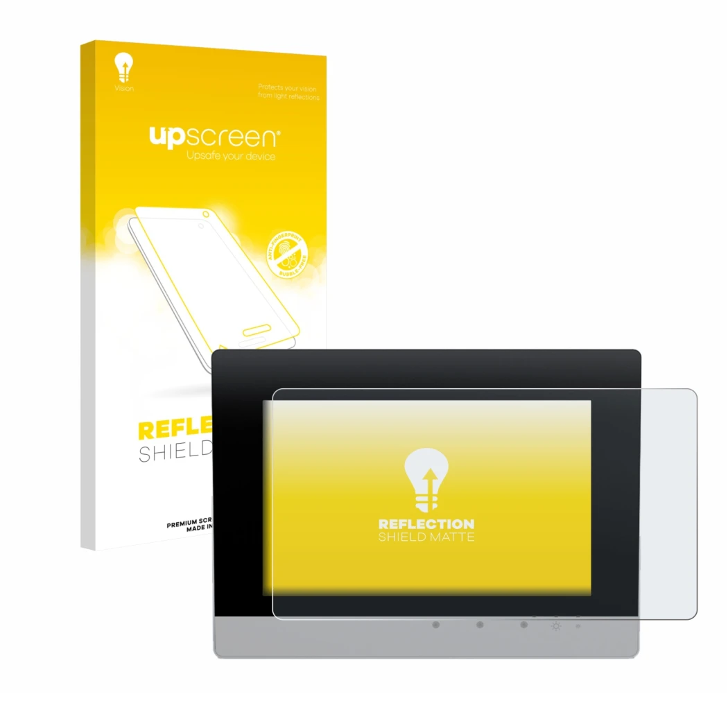 Front side of a product packaging with the brand logo upscreen. Next to it is the device WAGO Control Panel Touch Panel 600 sh