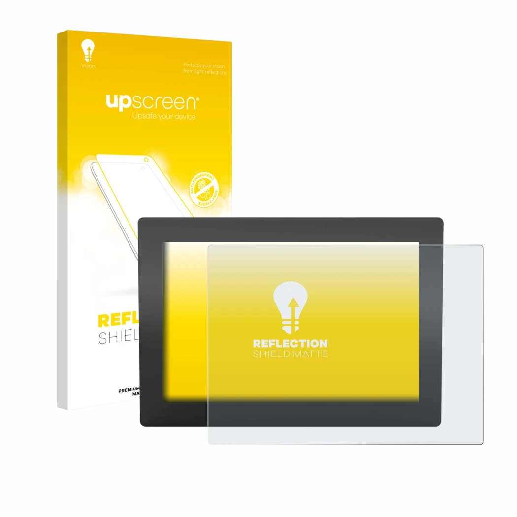 Front side of a product packaging with the brand logo upscreen. Next to it is the device WAGO Web Panel 400 762-3404 shown wit