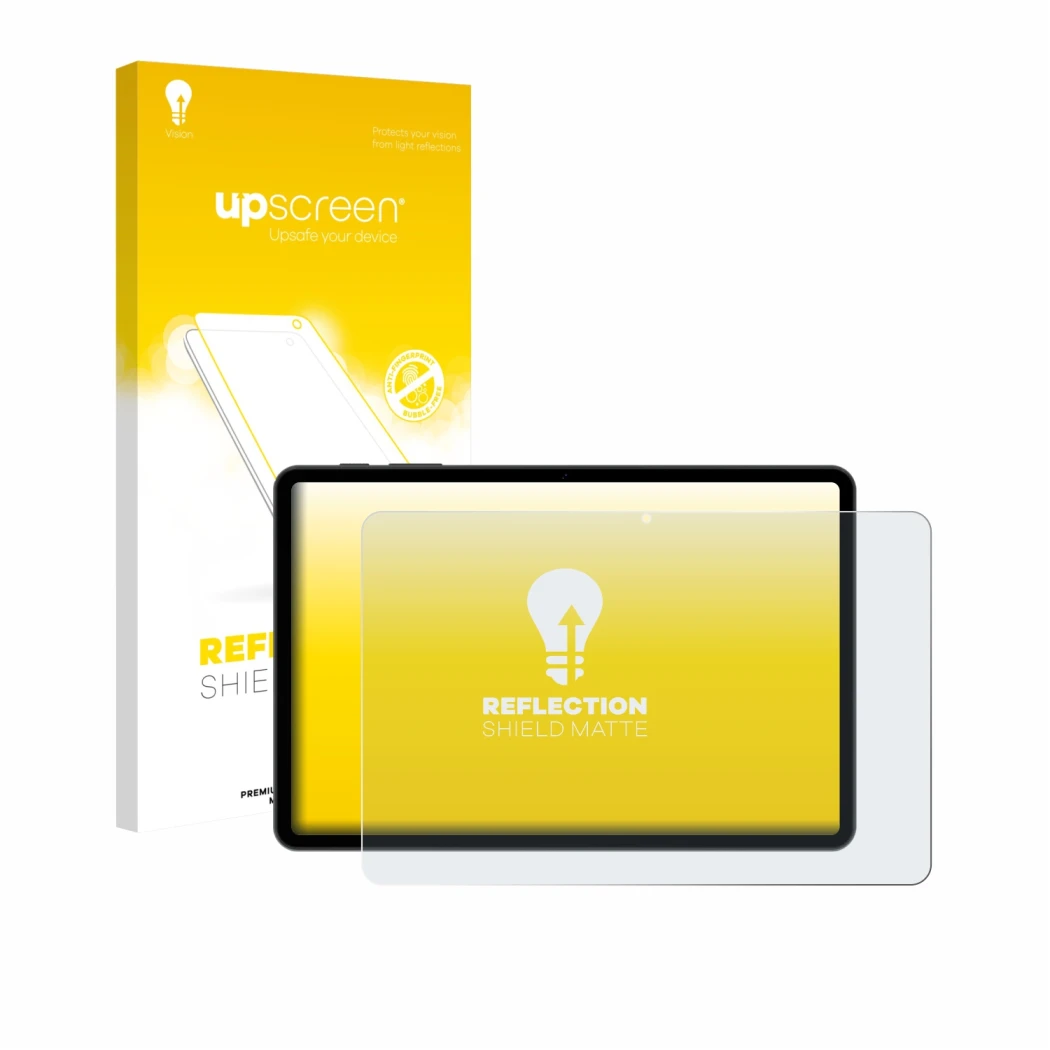 Front side of a product packaging with the brand logo upscreen. Next to it is the device Doogee Tab A9 Pro shown with the corr