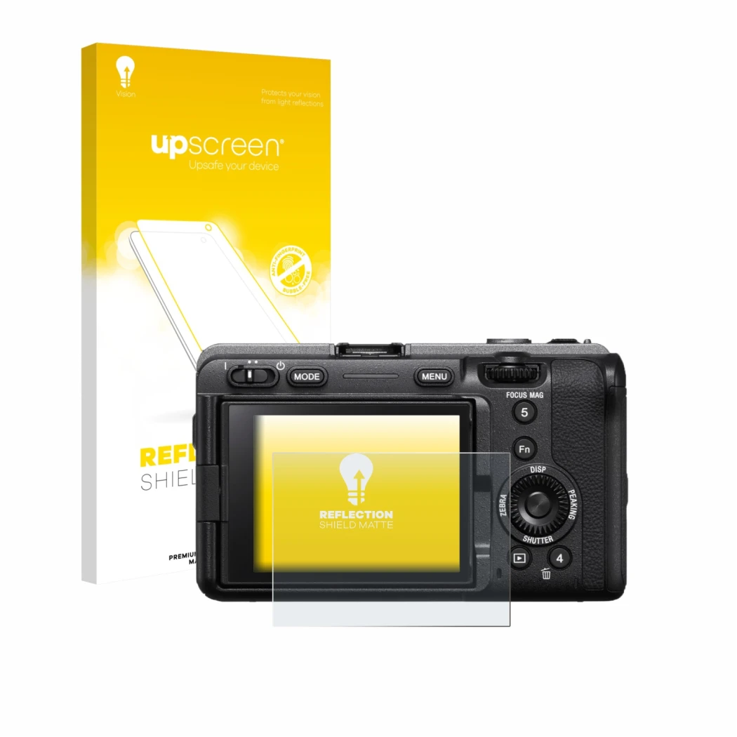 Front side of a product packaging with the brand logo upscreen. Next to it is the device Sony FX3A (ILME‑FX3A) shown with the