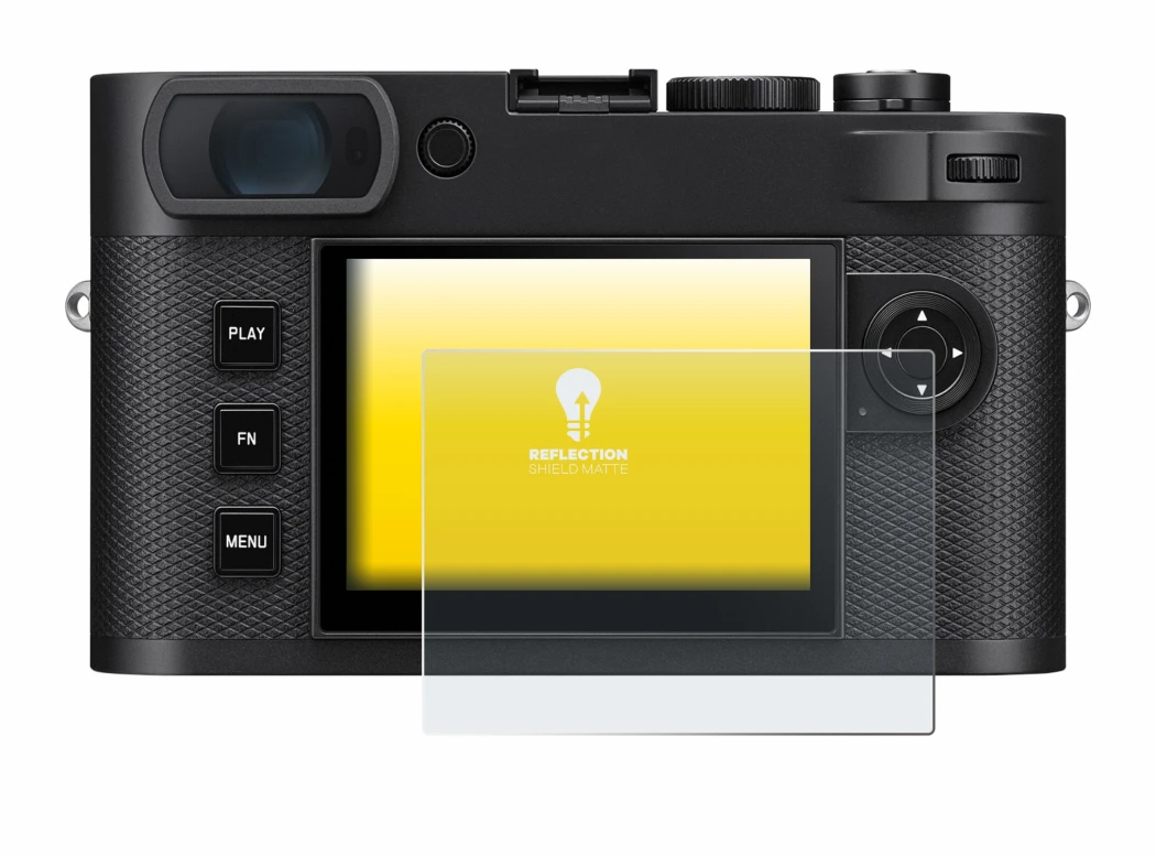 Image of the device Leica M EV1 with a wide variety of screen protectors.