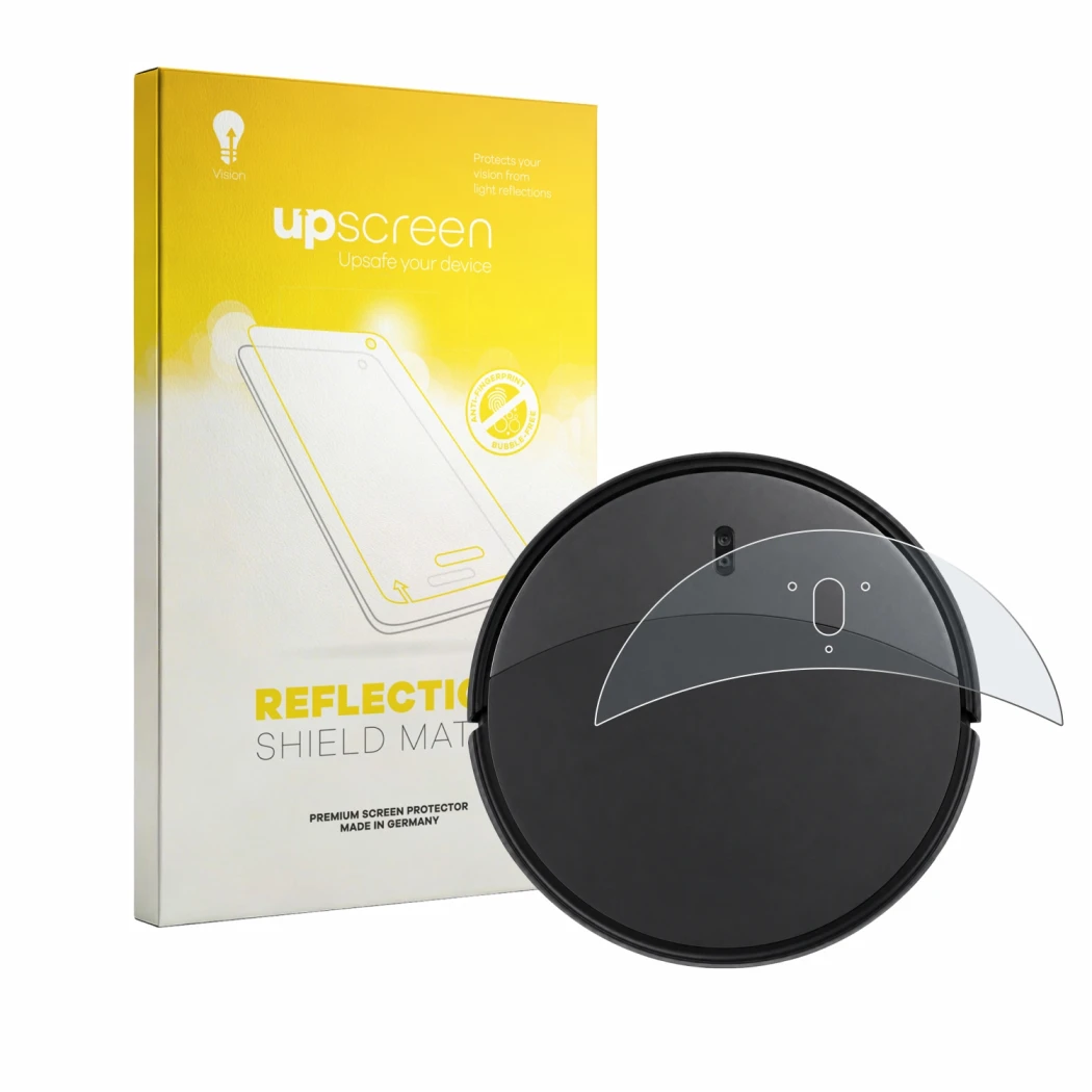 Front side of a product packaging with the brand logo upscreen. Next to it is the device Roborock Saros 20 shown with the corr