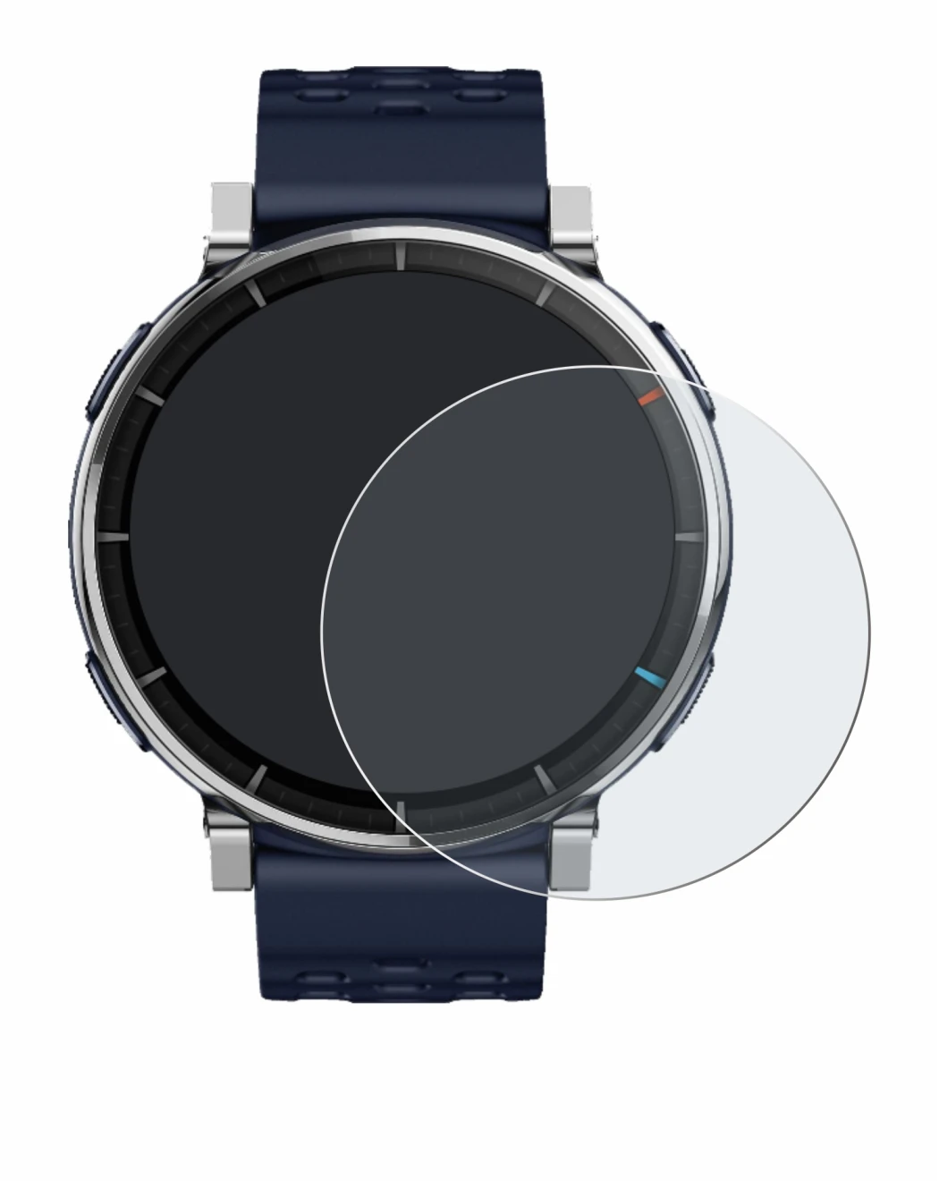Image of the device Amazfit Active 3 Premium with a wide variety of screen protectors.