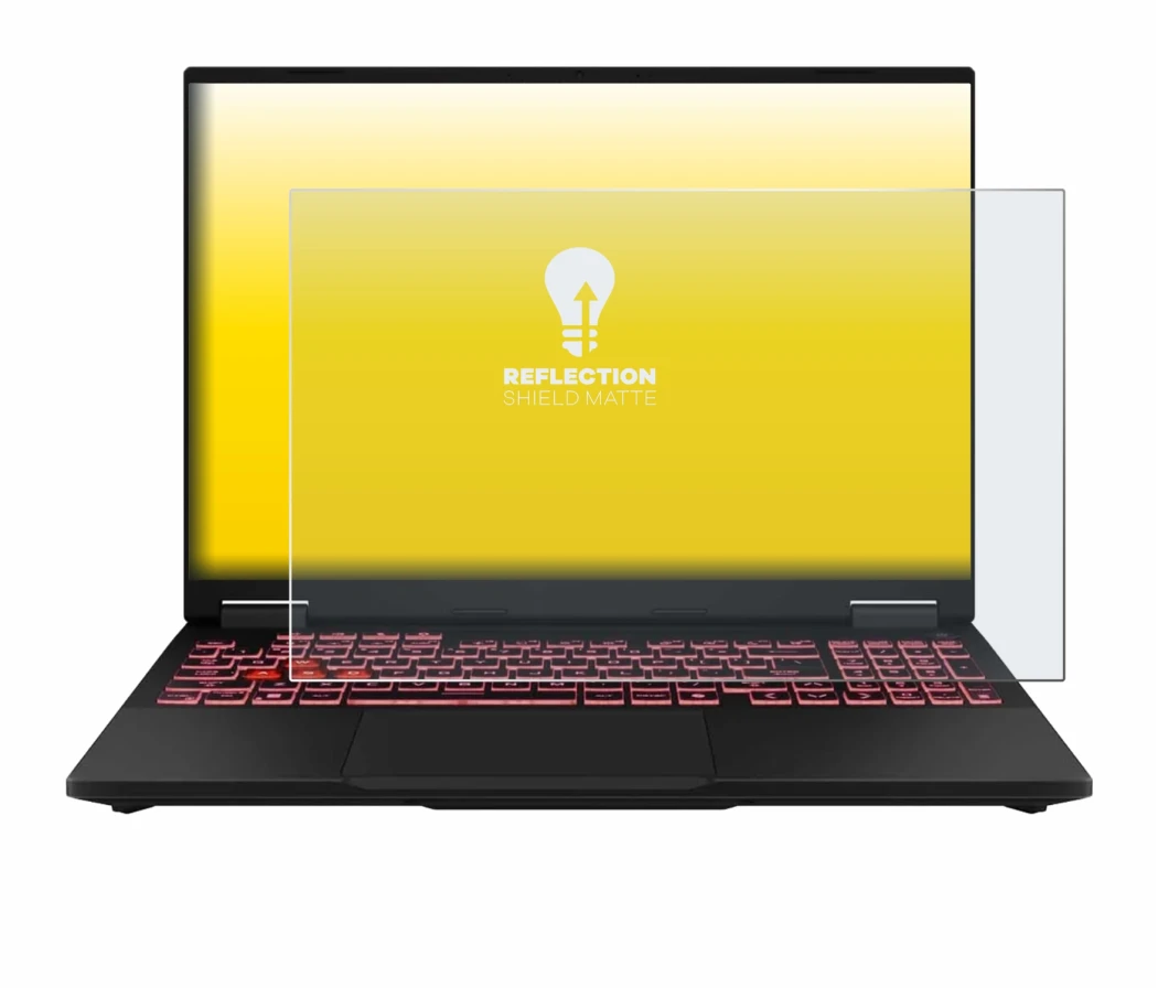 Image of the device ASUS TUF Gaming F16 FX608 with a wide variety of screen protectors.