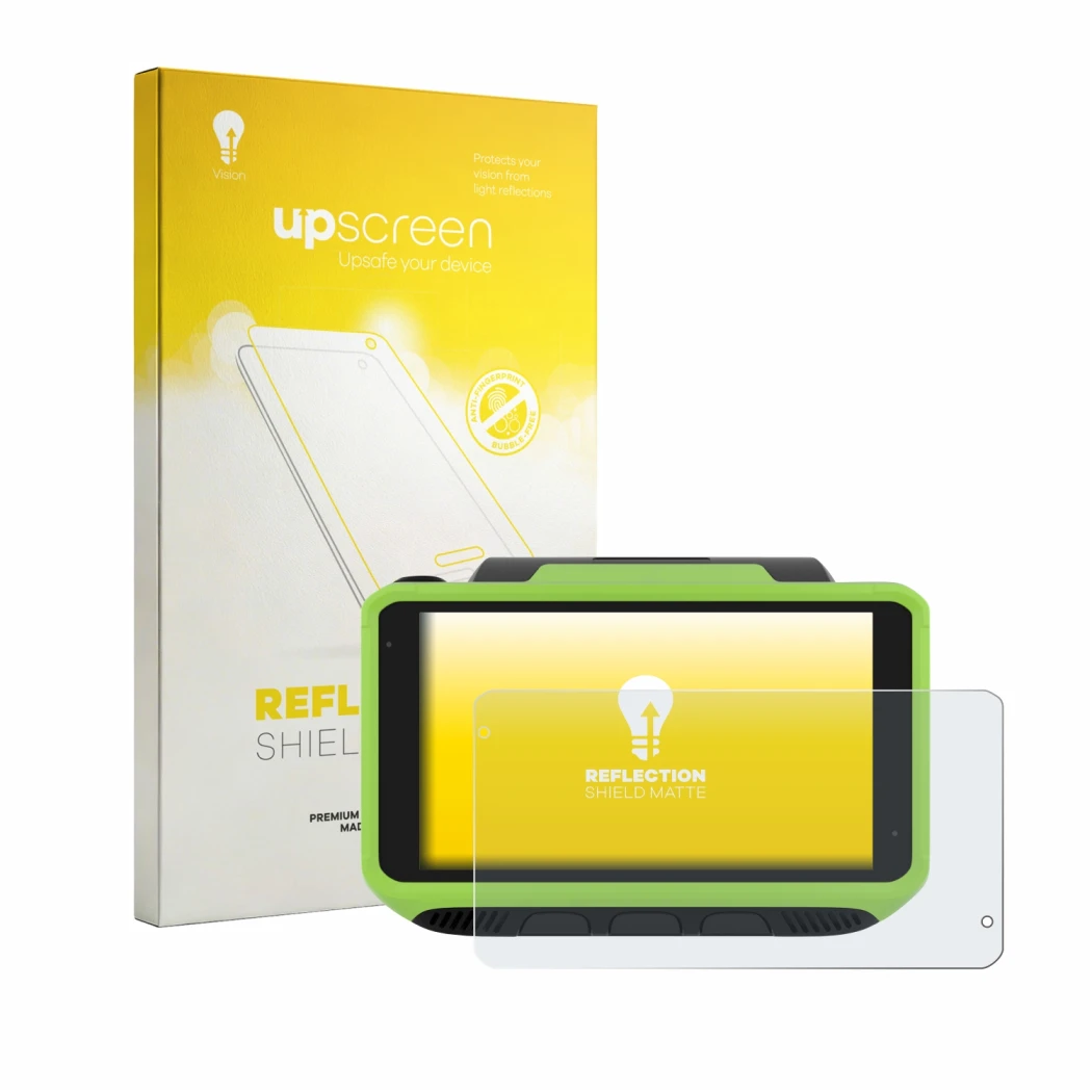 Front side of a product packaging with the brand logo upscreen. Next to it is the device Zebra WT6400 shown with the correspon