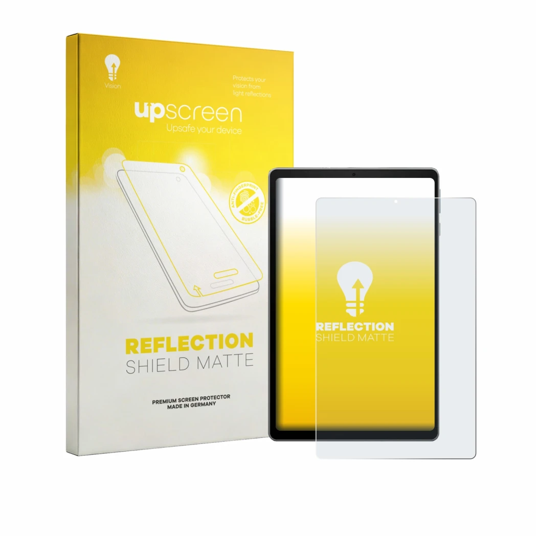Front side of a product packaging with the brand logo upscreen. Next to it is the device Acer Iconia Tab A11 shown with the co