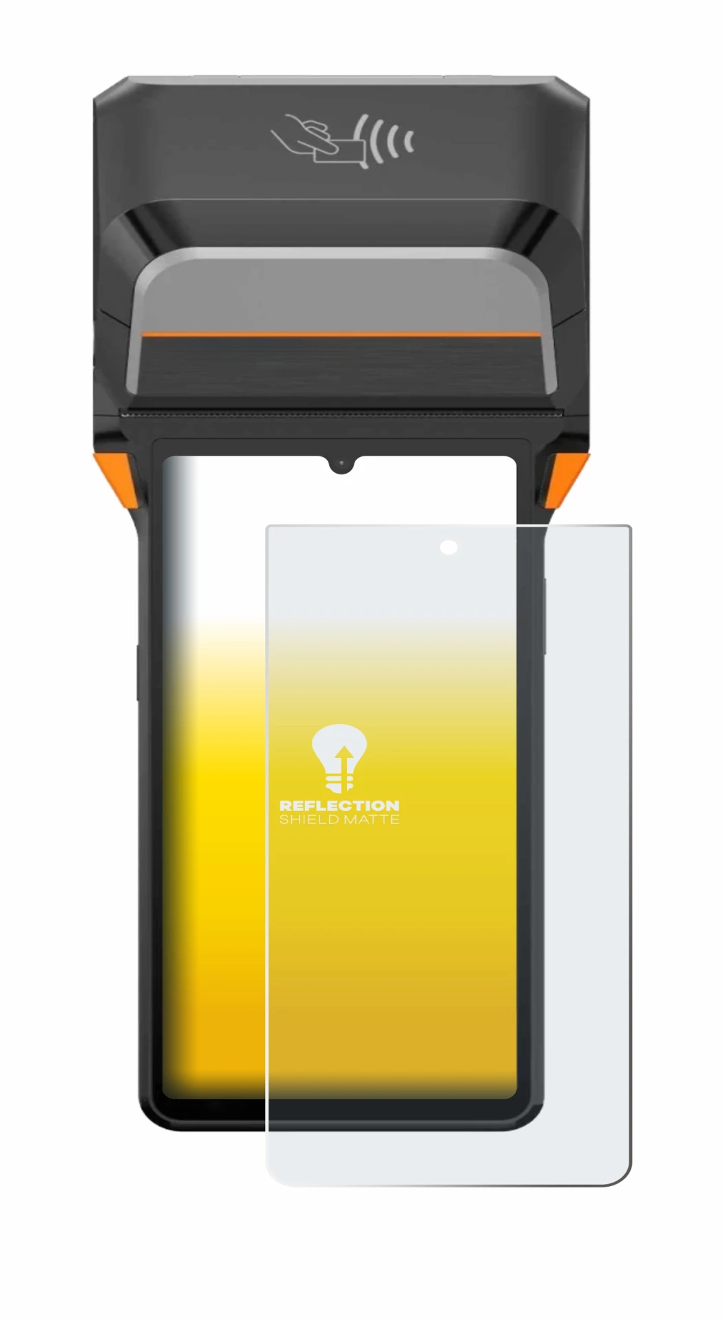 Image of the device Sunmi V3 Plus with a wide variety of screen protectors.