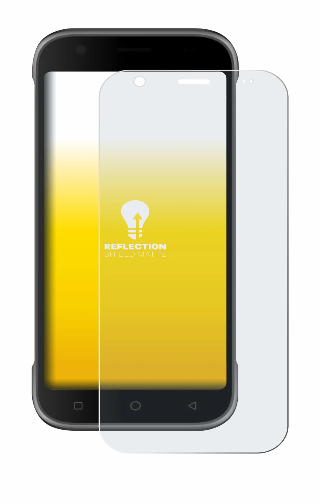 Image of the device Bluebird S10 with a wide variety of screen protectors.