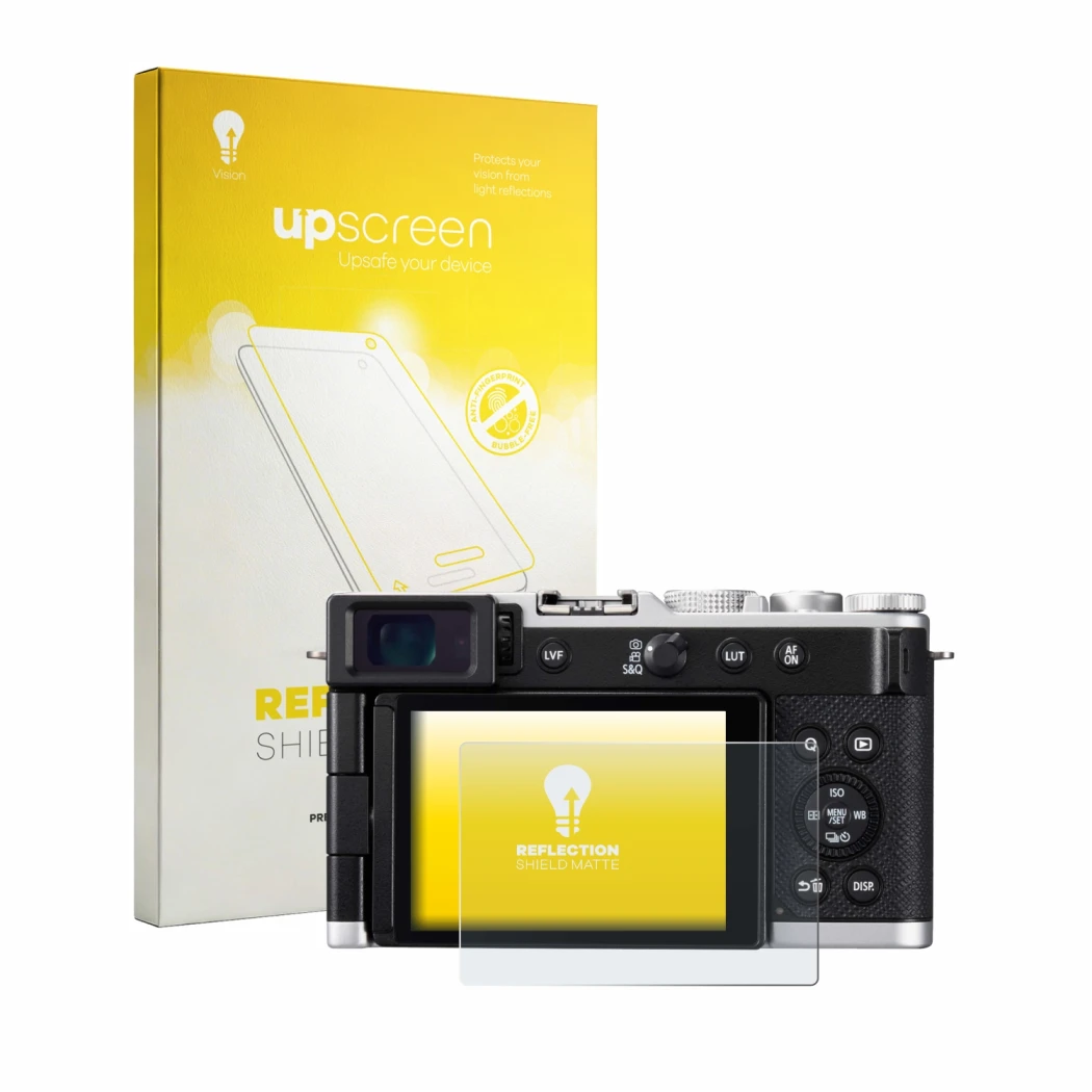 Front side of a product packaging with the brand logo upscreen. Next to it is the device Panasonic Lumix DC-L10 shown with the