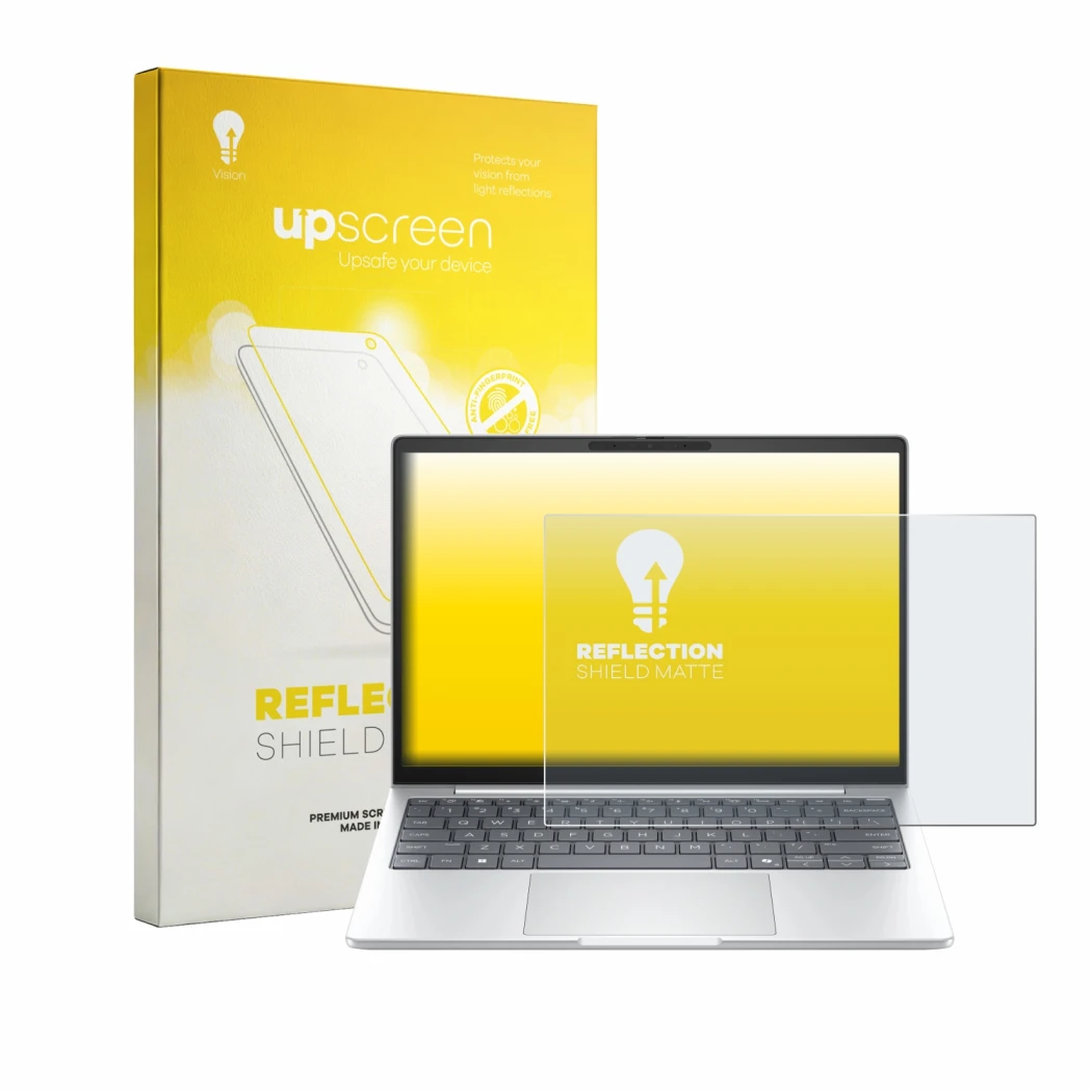Front side of a product packaging with the brand logo upscreen. Next to it is the device HP EliteBook 8 G2i 13