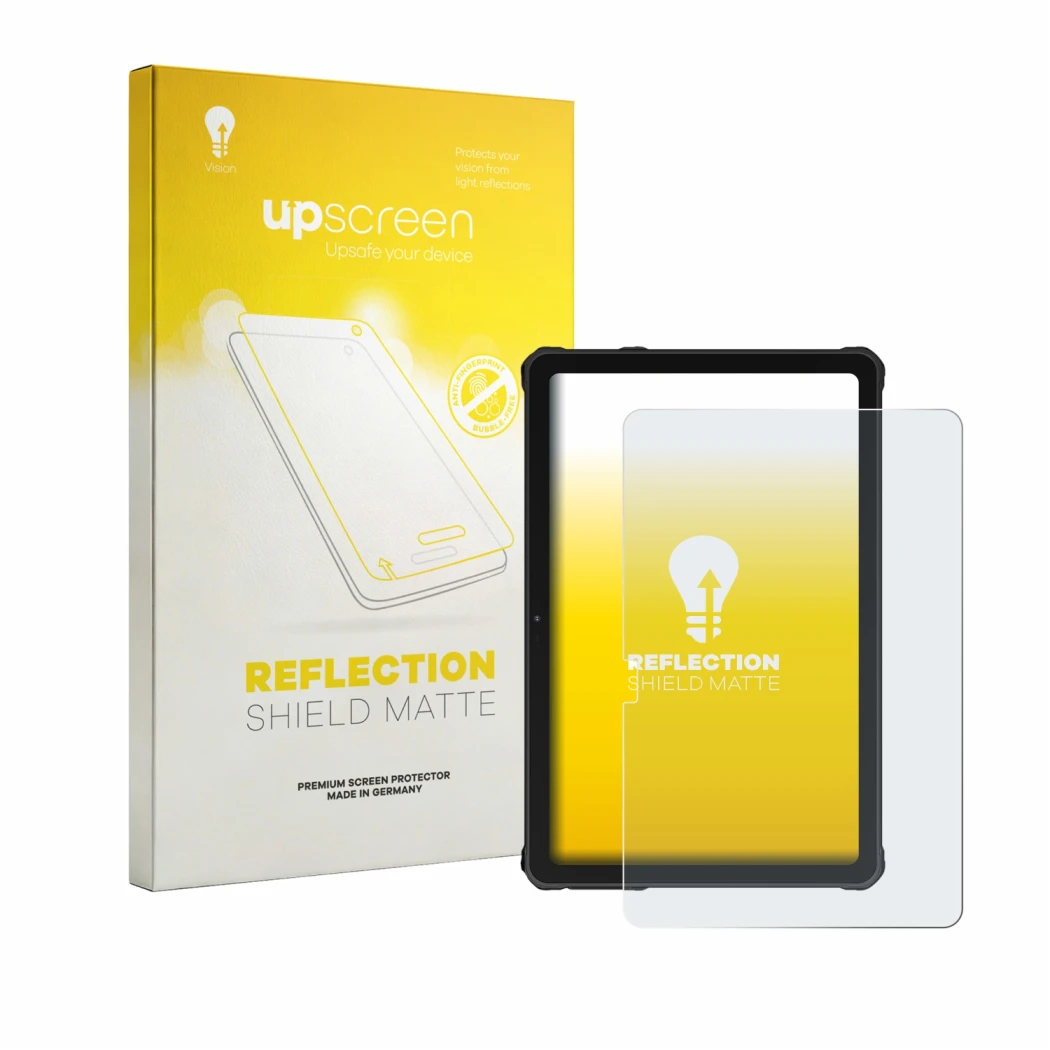 Front side of a product packaging with the brand logo upscreen. Next to it is the device Oukitel RT10 shown with the correspon