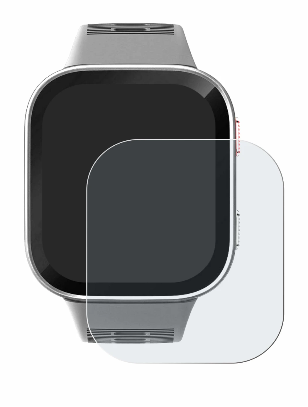 Image of the device Amazfit Bip Max with a wide variety of screen protectors.