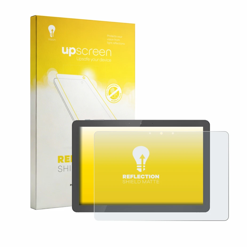 Front side of a product packaging with the brand logo upscreen. Next to it is the device Awow Aibook 11 shown with the corresp