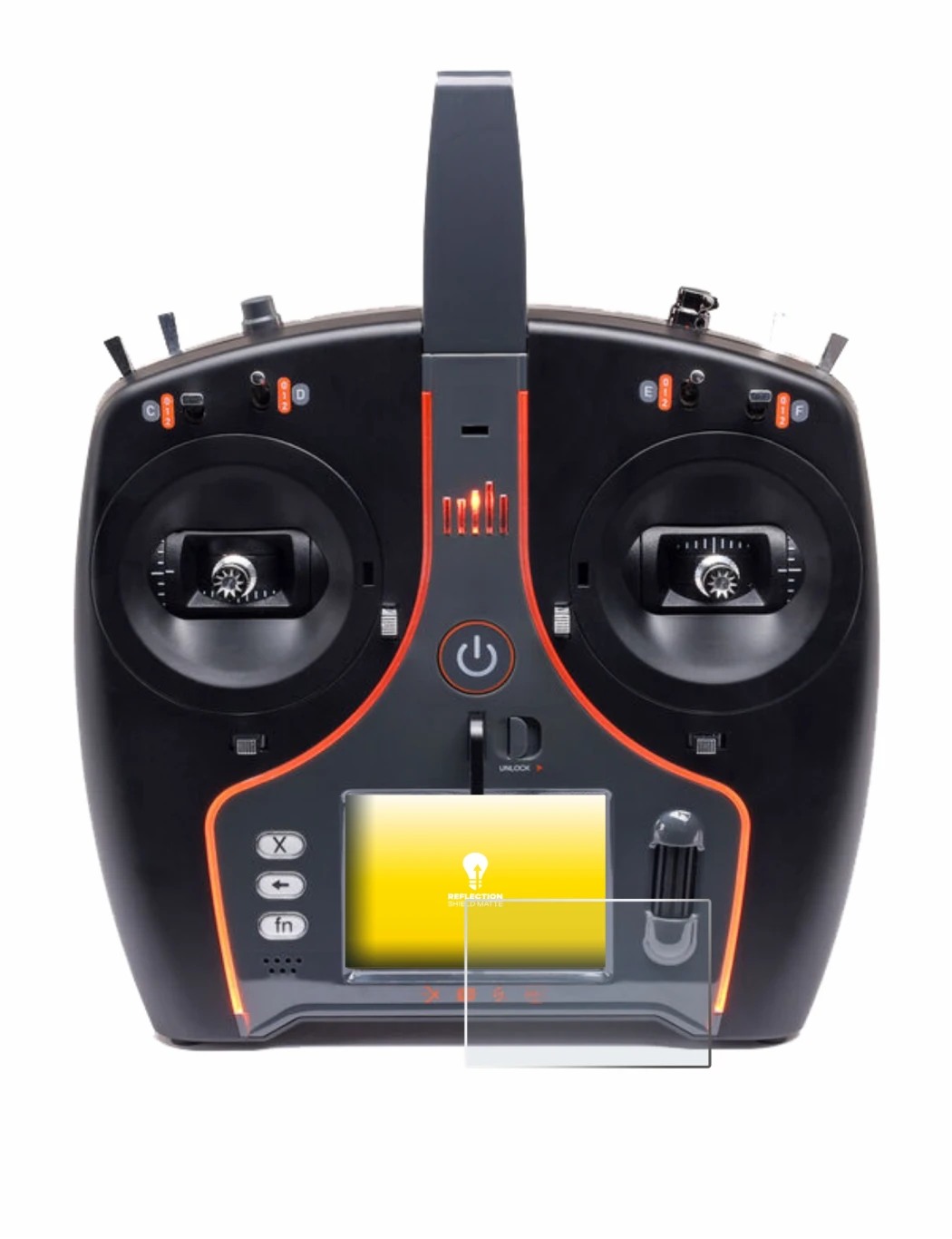 Image of the device Spektrum NX7e Plus with a wide variety of screen protectors.