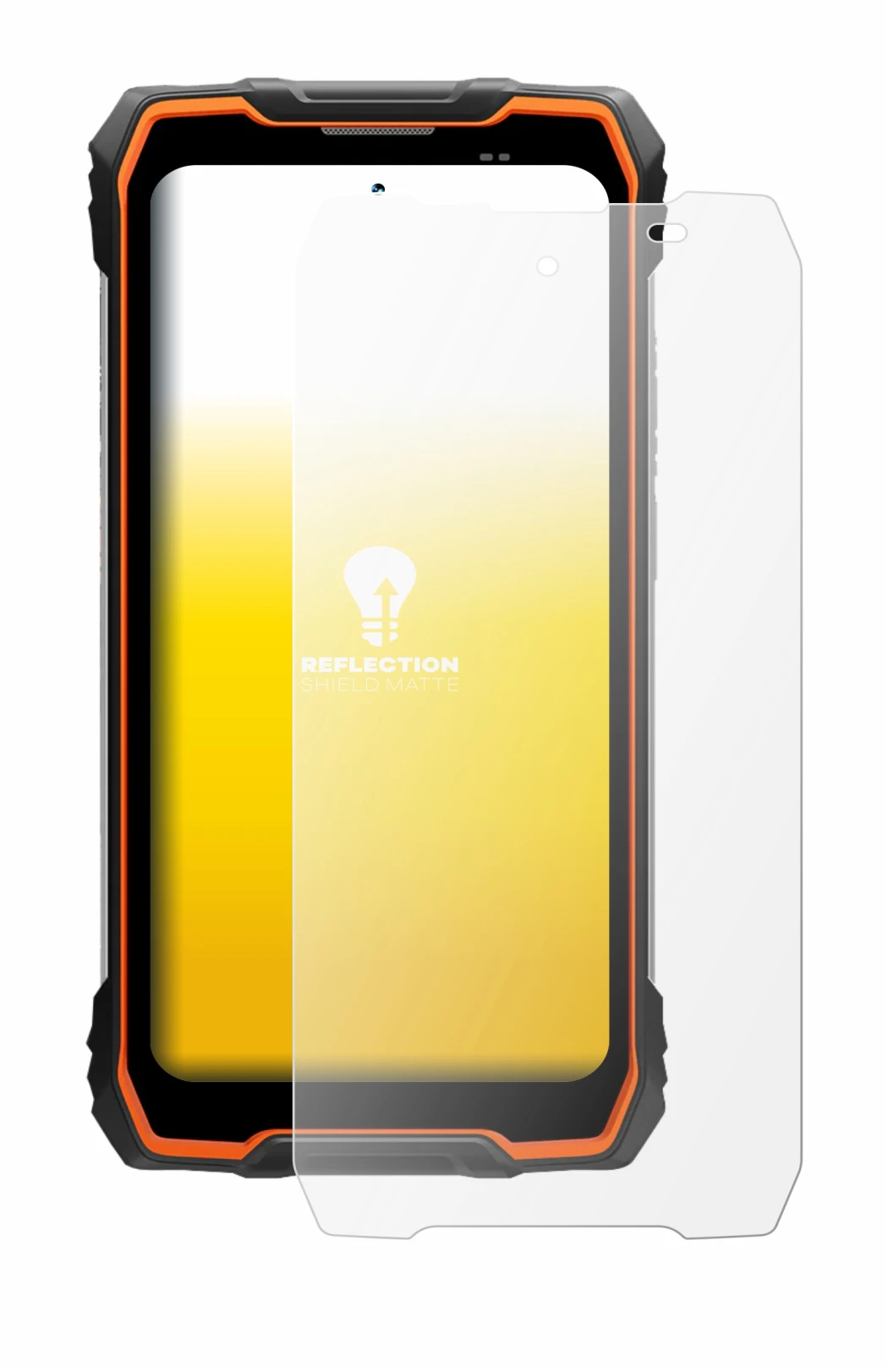 Image of the device Blackview Rock 2 with a wide variety of screen protectors.