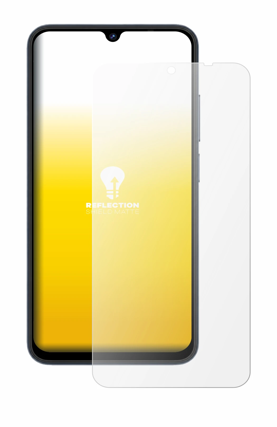 Image of the device Lagenio A12 Pro with a wide variety of screen protectors.