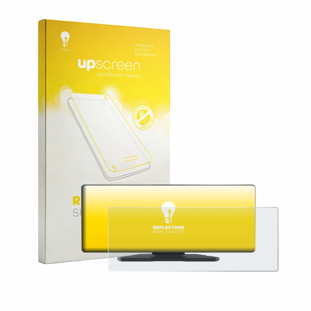 Front side of a product packaging with the brand logo upscreen. Next to it is the device Carpuride W903 Plus 9.3