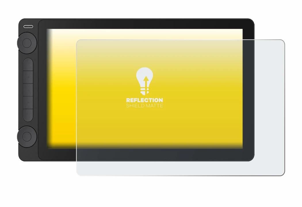 Image of the device Huion Kamvas 13 Gen 3 with a wide variety of screen protectors.