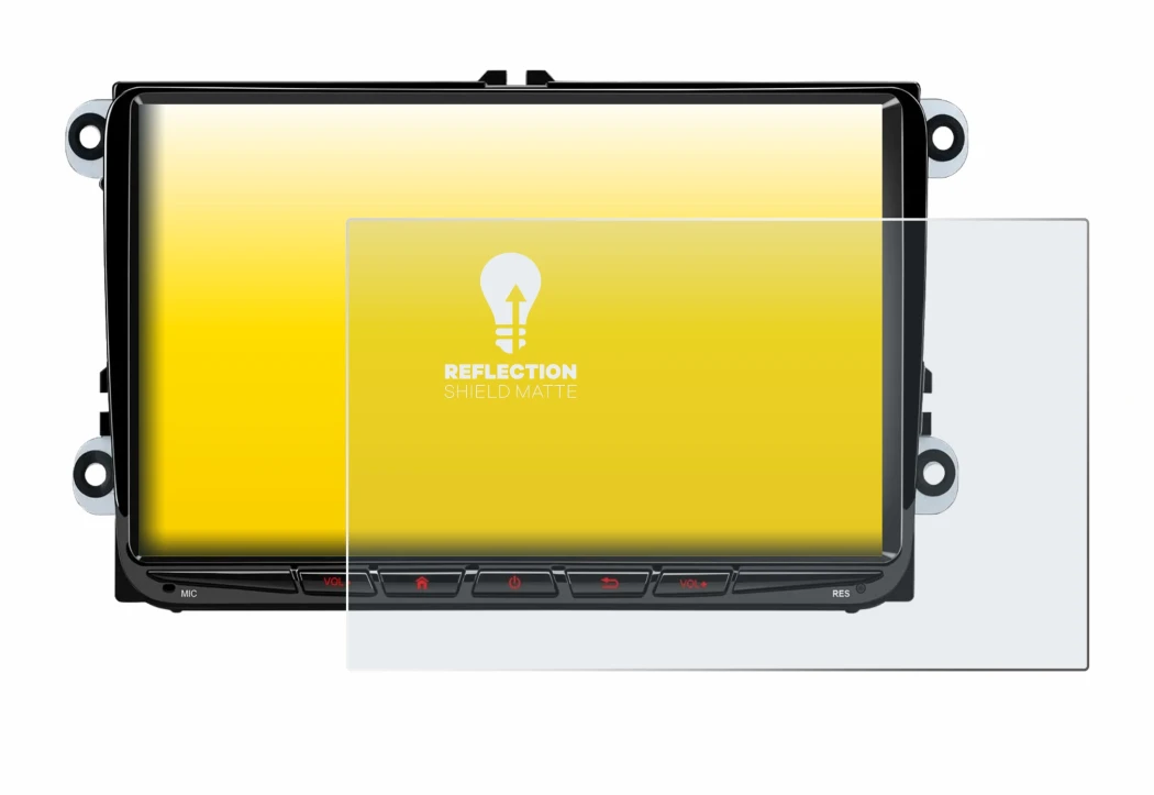 Image of the device Xtrons ID90MTVL with a wide variety of screen protectors.
