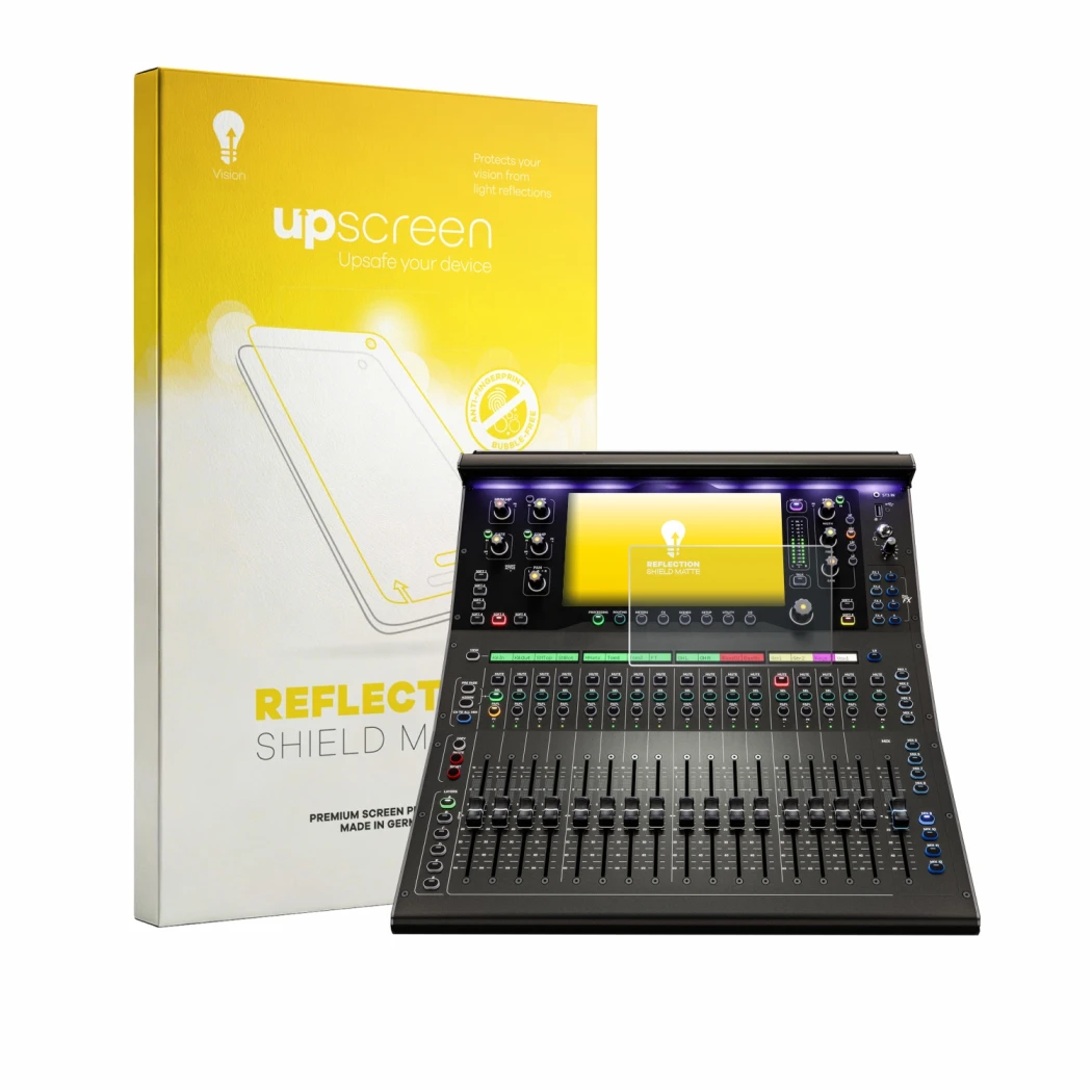 Front side of a product packaging with the brand logo upscreen. Next to it is the device Allen&Heat SQ5 Plus shown with the co