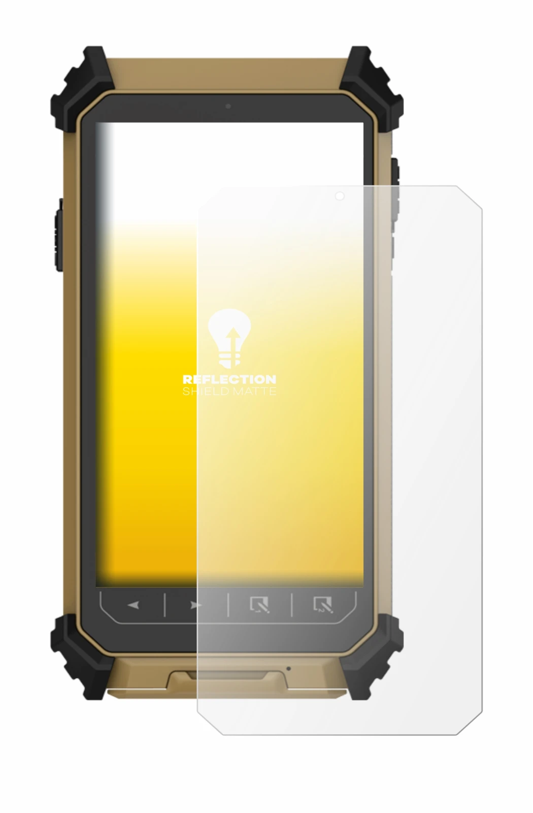 Image of the device DT Research DT361DM (portrait) with a wide variety of screen protectors.