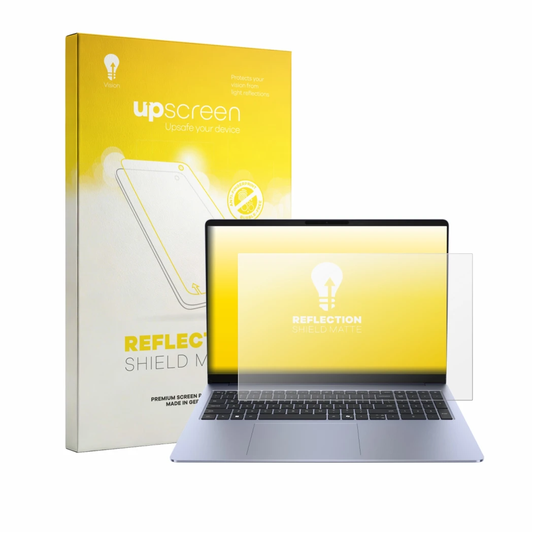 Front side of a product packaging with the brand logo upscreen. Next to it is the device Dell 16S shown with the corresponding