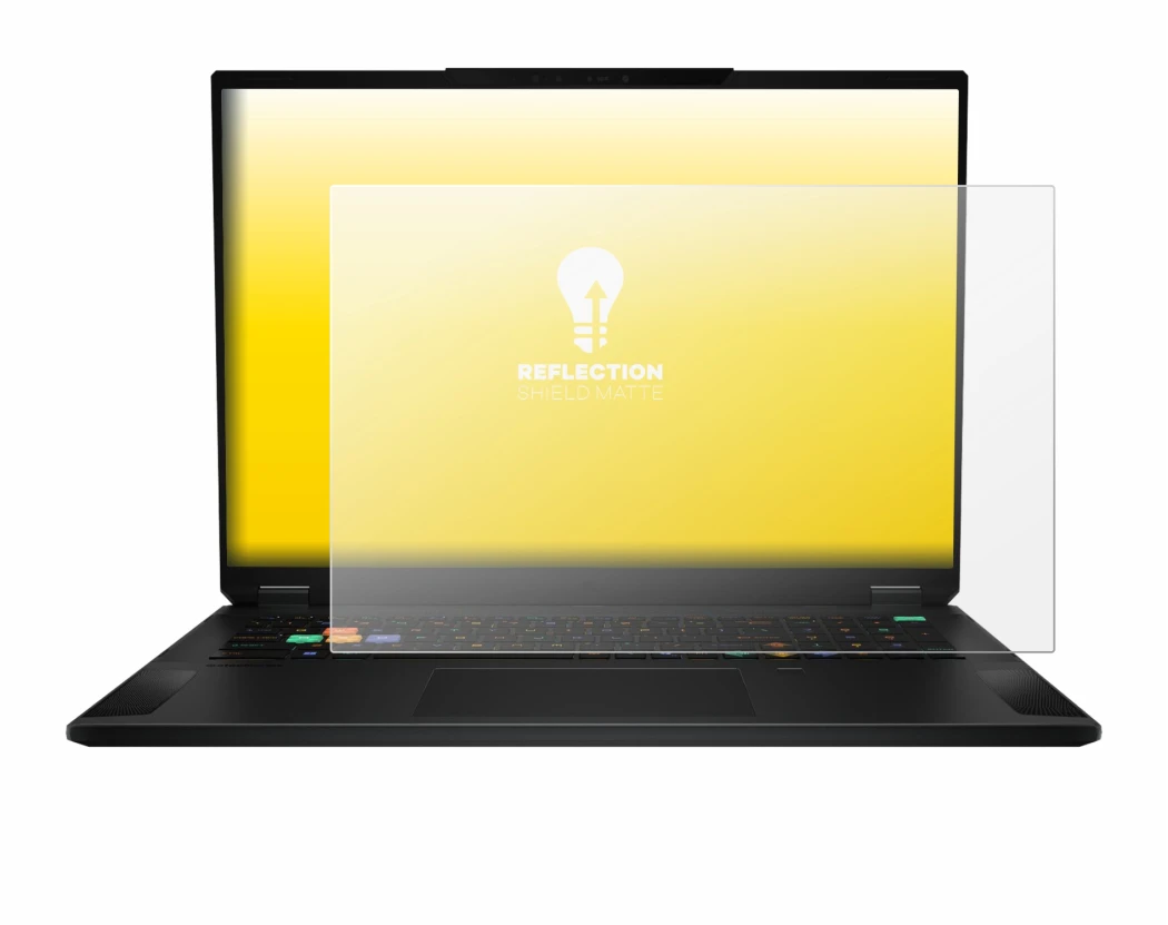 Image of the device MSI Stealth 18 HX AI with a wide variety of screen protectors.