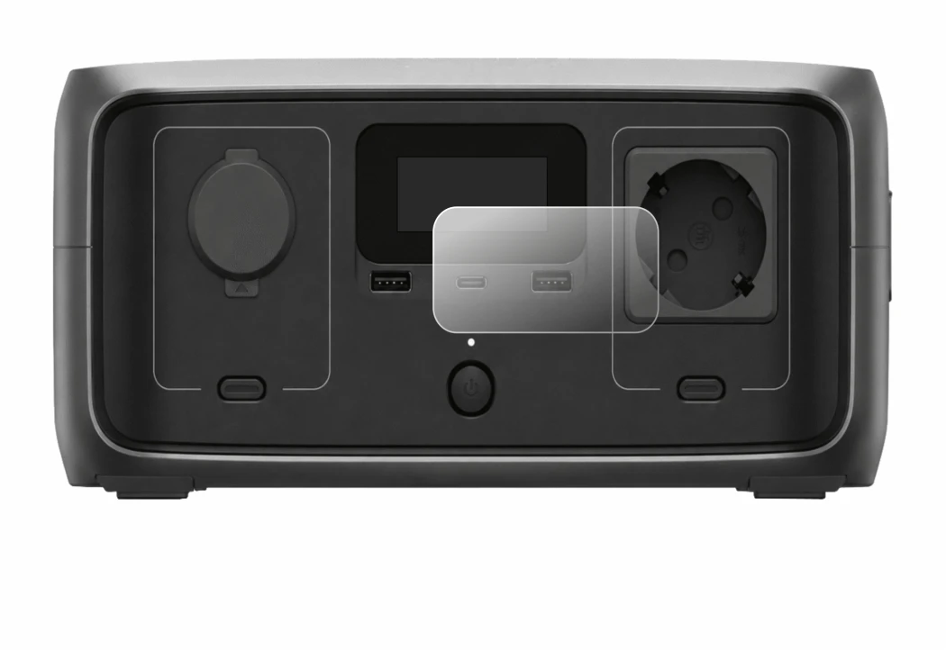 Image of the device EcoFlow River 3 with a wide variety of screen protectors.