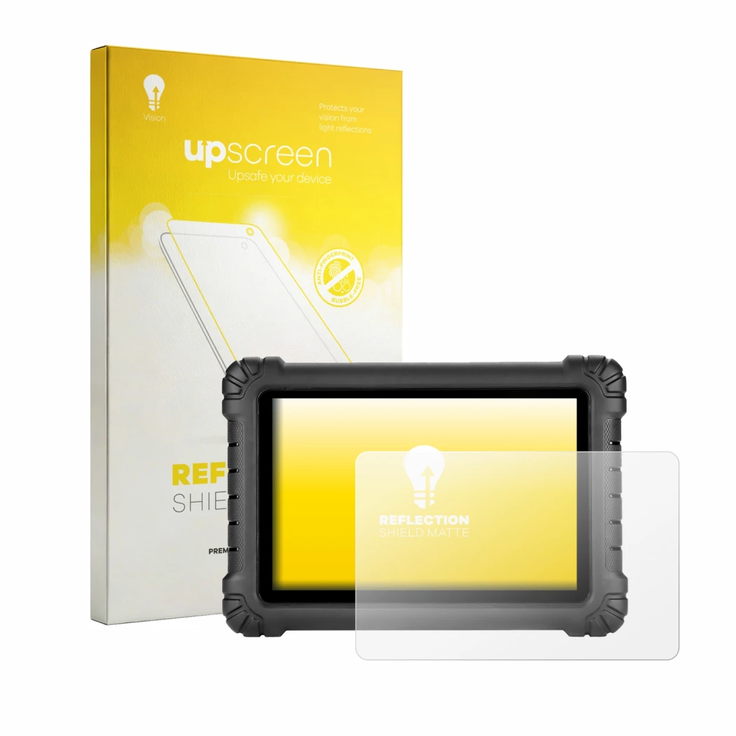 Front side of a product packaging with the brand logo upscreen. Next to it is the device Autel MaxiSYS MS906 MAX shown with th