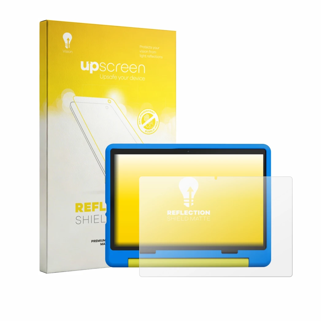 Front side of a product packaging with the brand logo upscreen. Next to it is the device Laptok KB1016 10.1