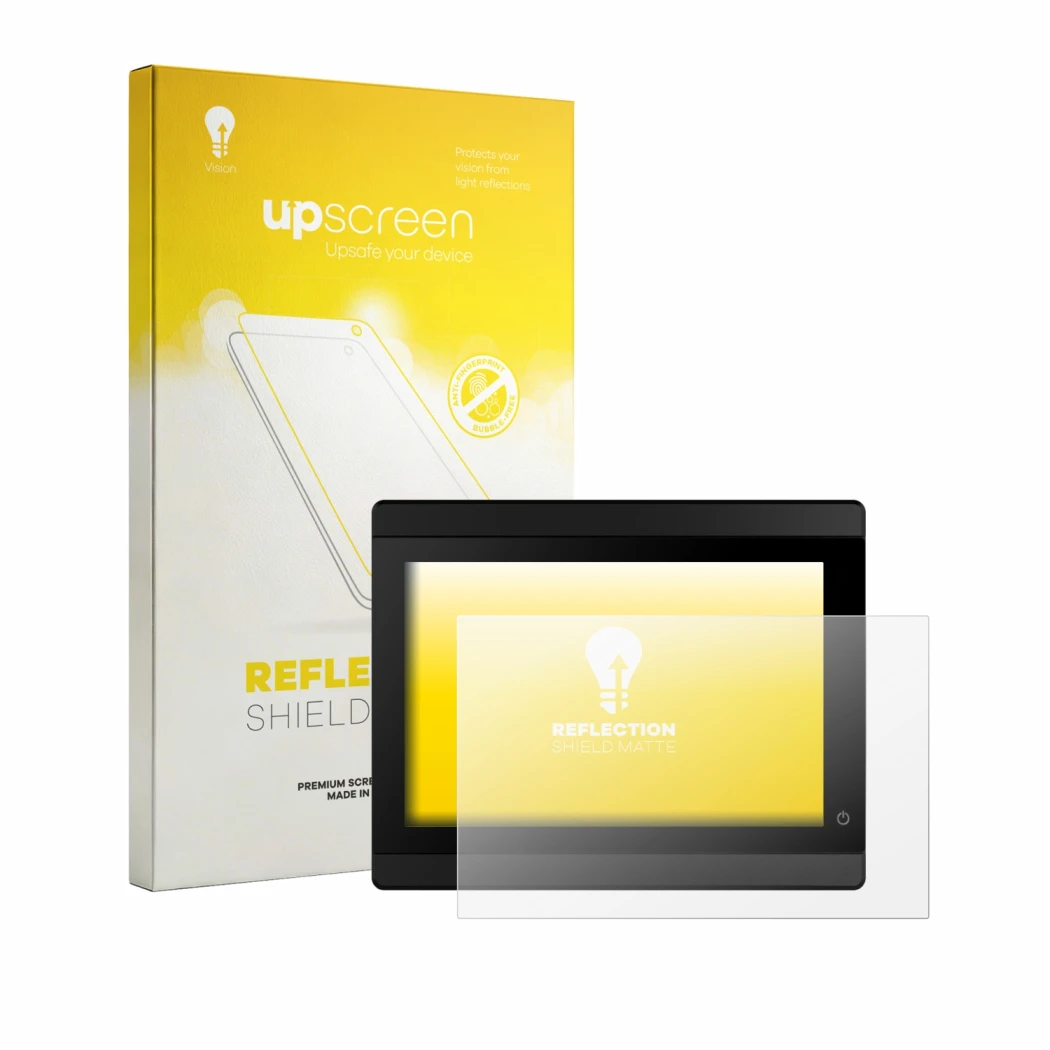 Front side of a product packaging with the brand logo upscreen. Next to it is the device Garmin GMI 40 shown with the correspo
