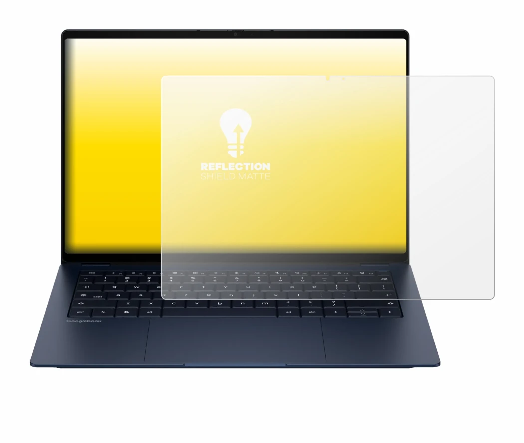 Image of the device HP Googlebook 14 with a wide variety of screen protectors.