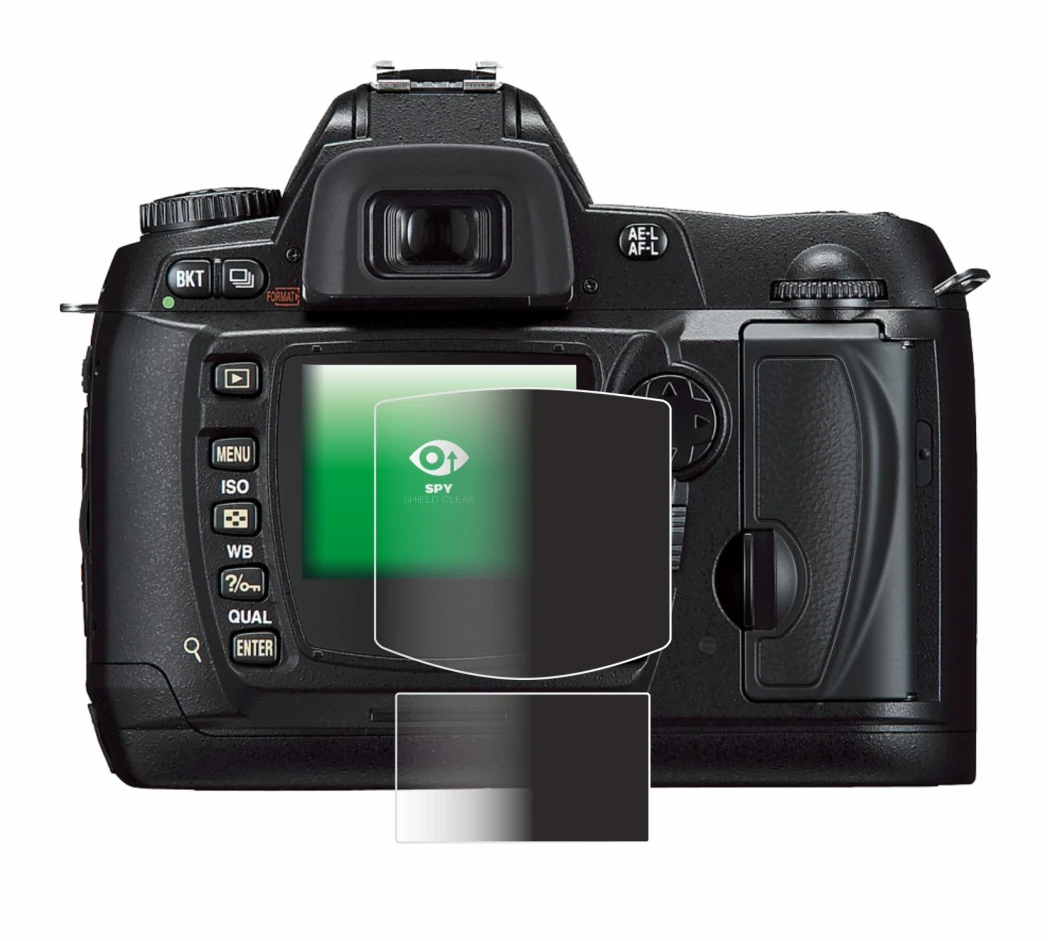 Image of the device Nikon D70 with a wide variety of screen protectors.