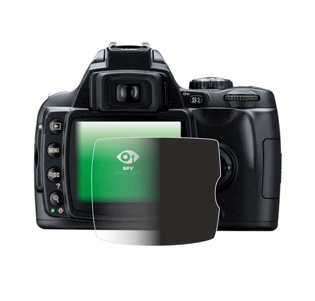 Image of the device Nikon D40 with a wide variety of screen protectors.