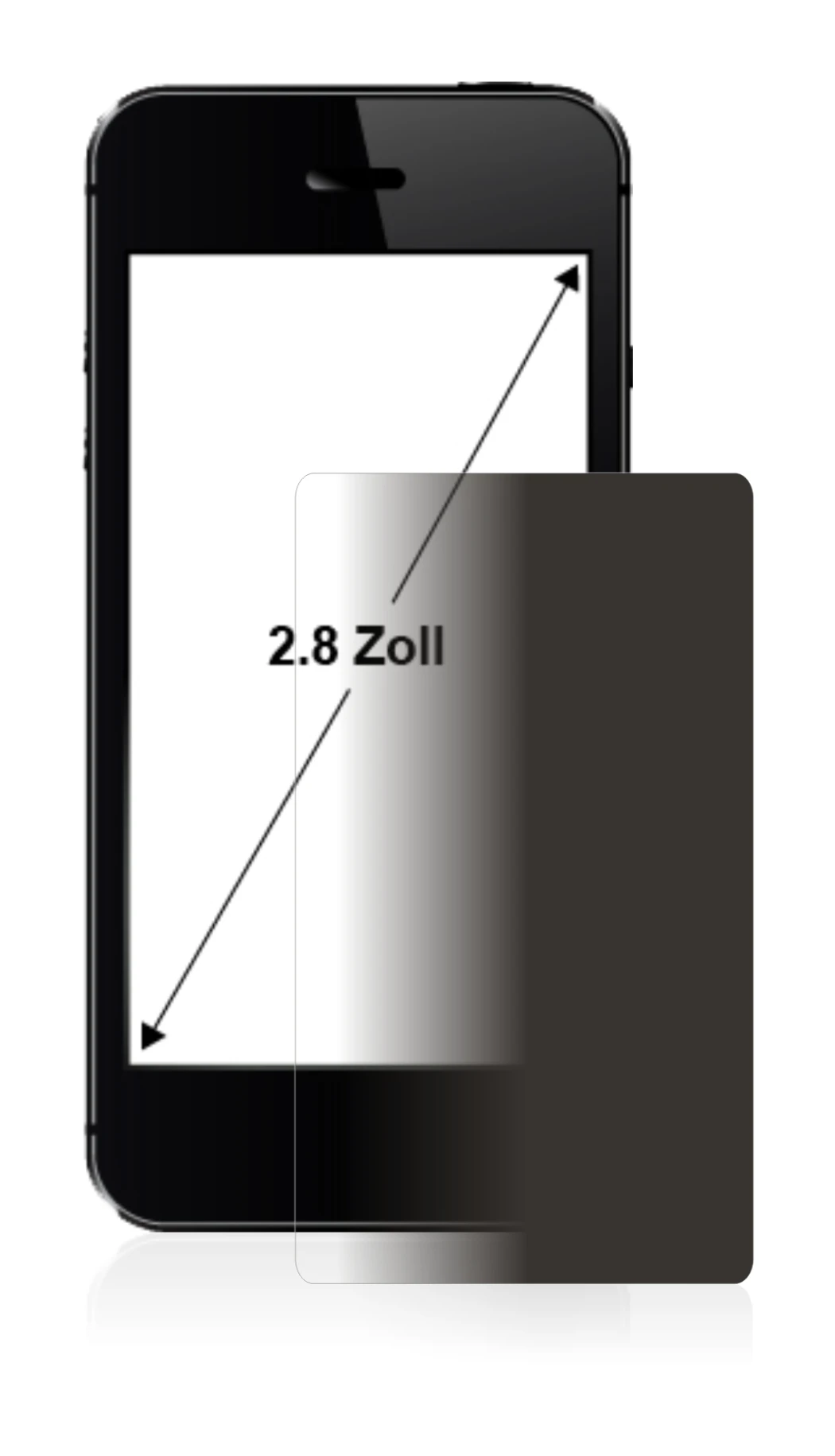 Image of the device with a wide variety of screen protectors.