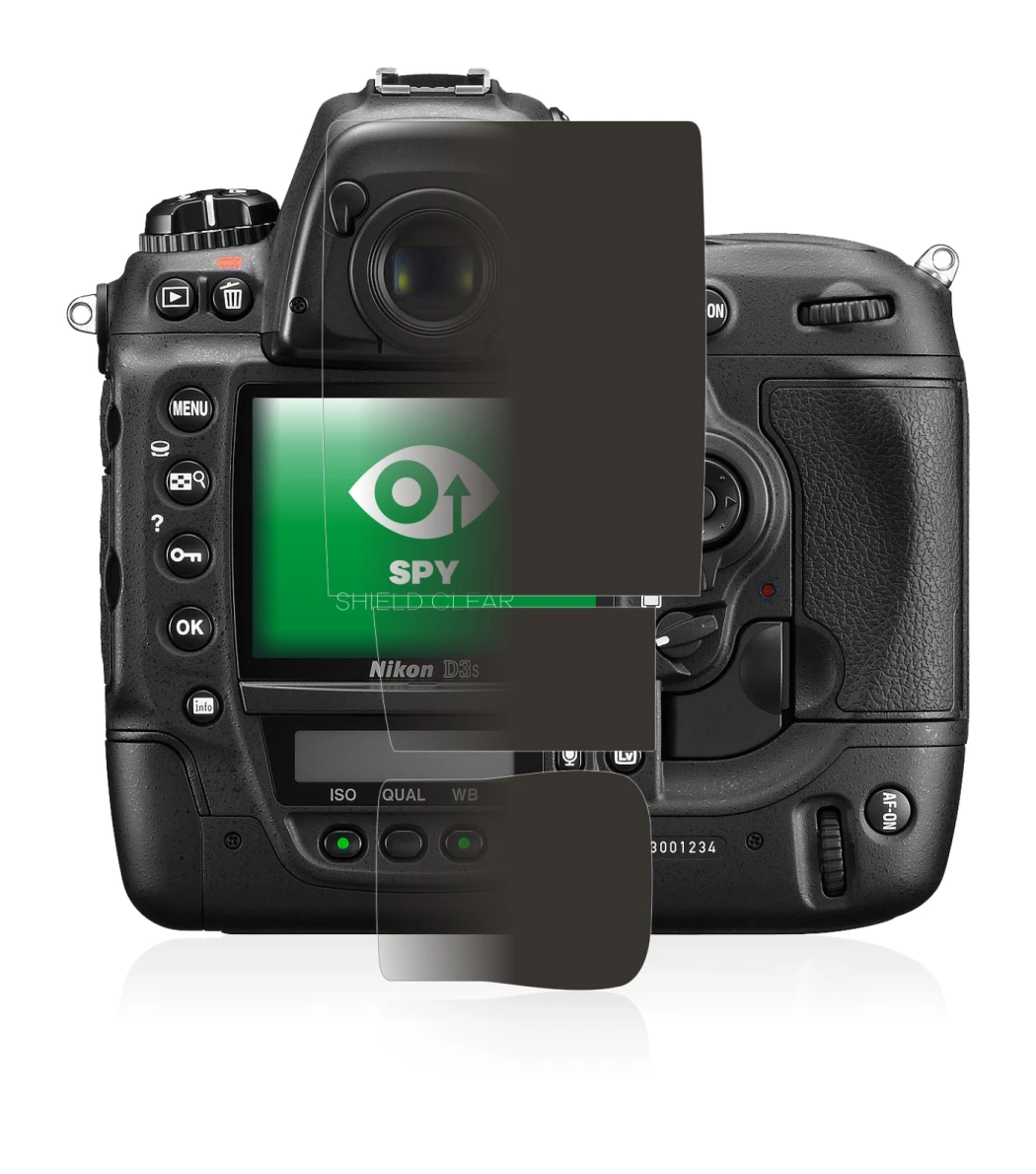 Image of the device Nikon D3S with a wide variety of screen protectors.