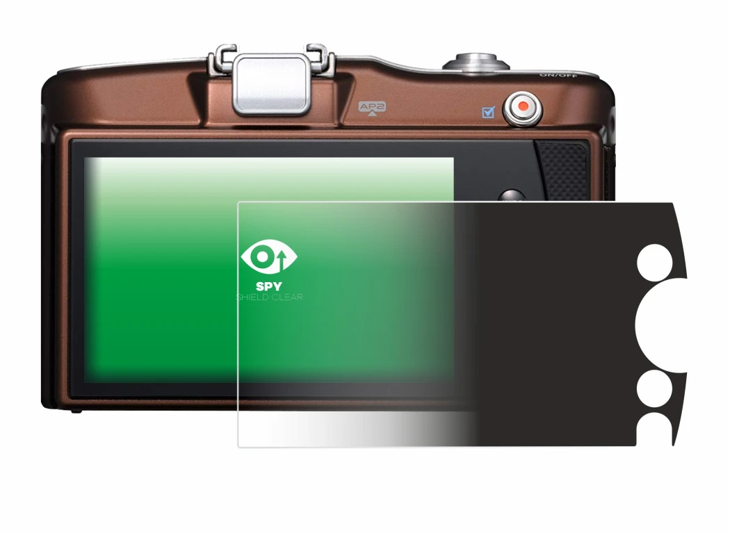 Image of the device Olympus PEN E-PM1 with a wide variety of screen protectors.
