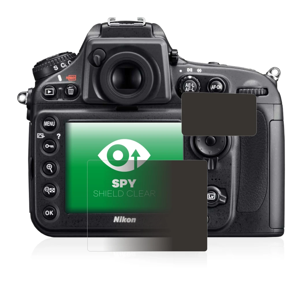 Image of the device Nikon D800 with a wide variety of screen protectors.
