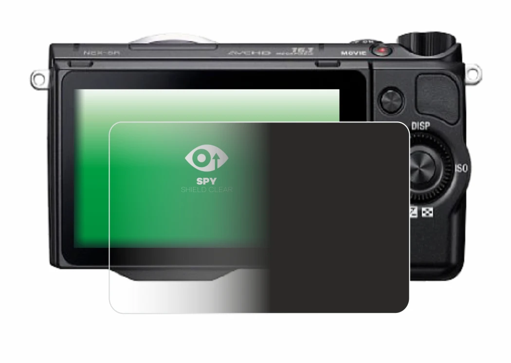 Image of the device Sony Alpha NEX-5R with a wide variety of screen protectors.