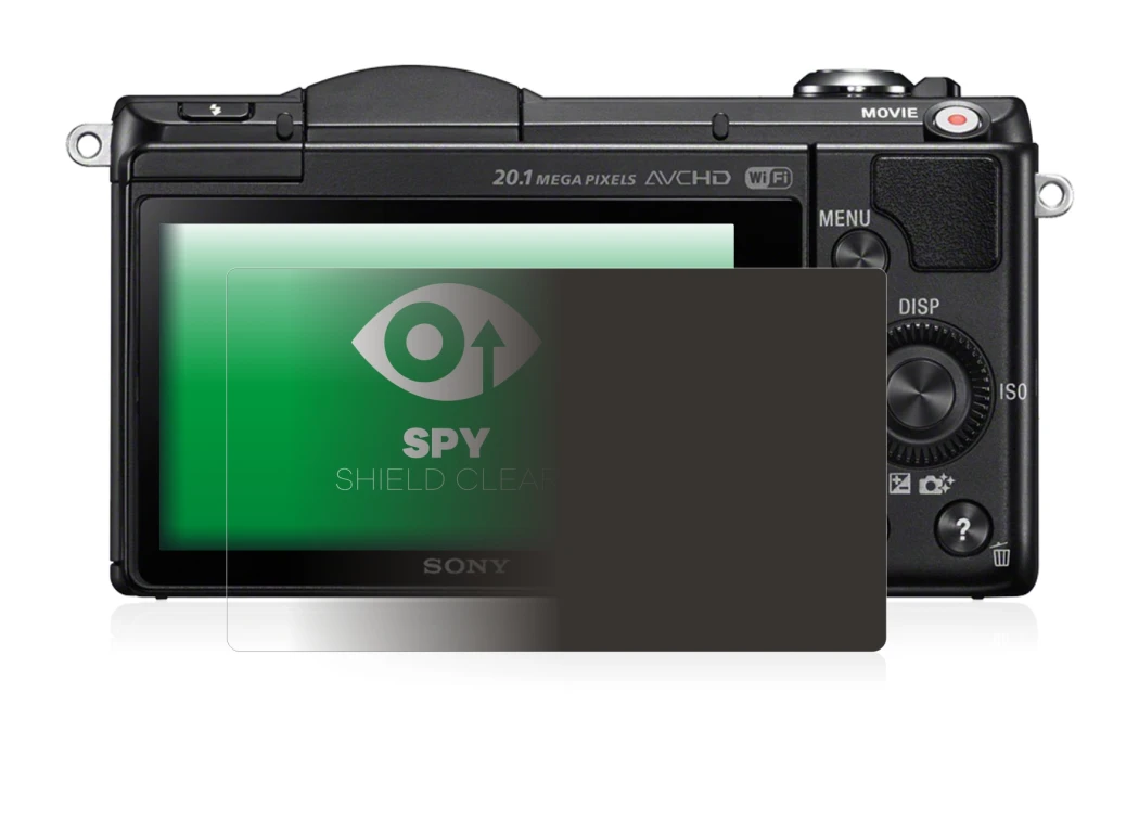 Image of the device Sony Alpha 5000 (DSLR-A5000) with a wide variety of screen protectors.
