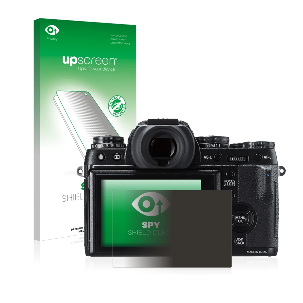 Front side of a product packaging with the brand logo upscreen. Next to it is the device Fujifilm X-T1 shown with the correspo