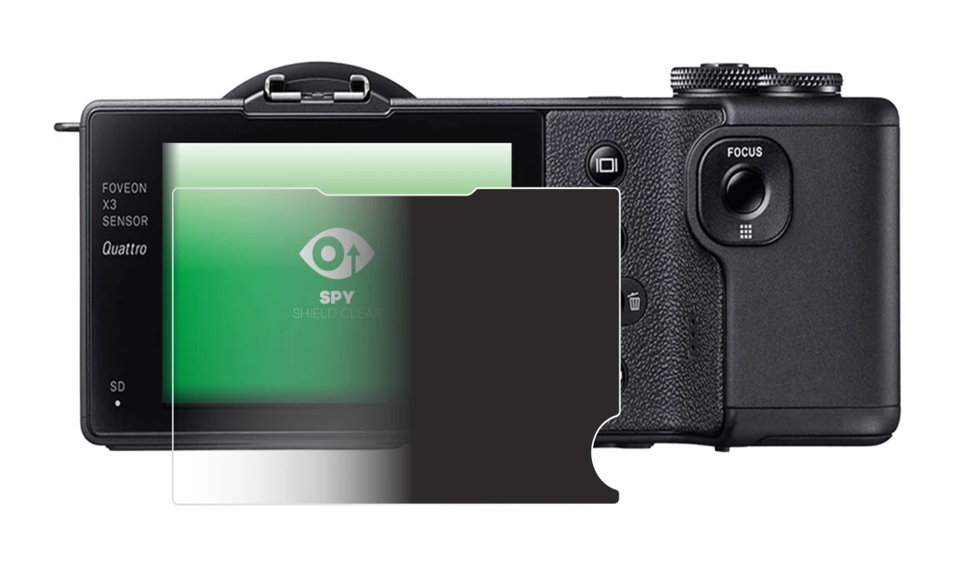Image of the device Sigma dp2 Quattro with a wide variety of screen protectors.
