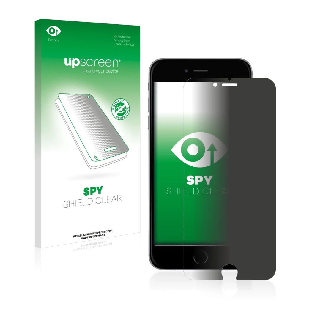 Front side of a product packaging with the brand logo upscreen. Next to it is the device Apple iPhone 6 Plus shown with the co